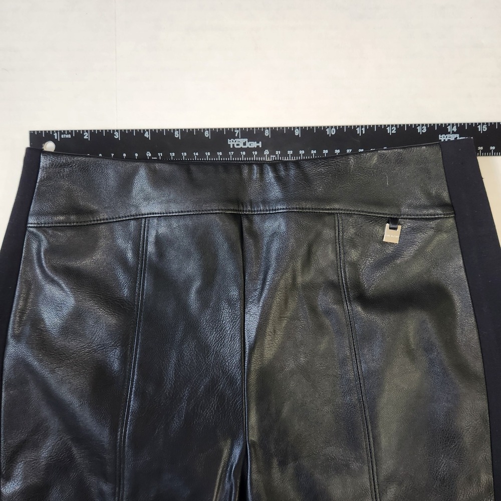 Ted Baker NWT Faux Leather Legging Trousers Black High Rise Size 3 US 8 Side Zip - Picture 6 of 11